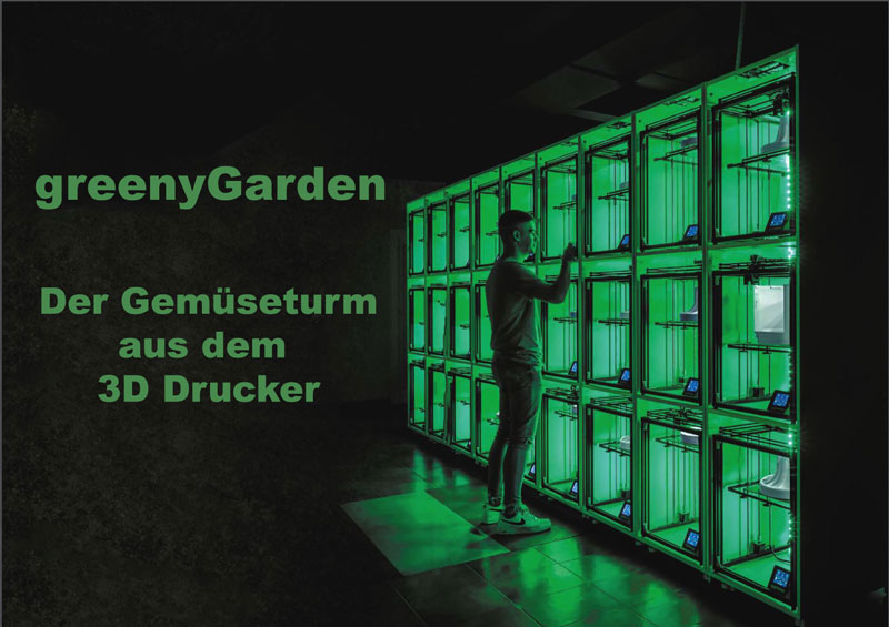 greenyGarden der Gemueseturm aus dem 3D Drucker